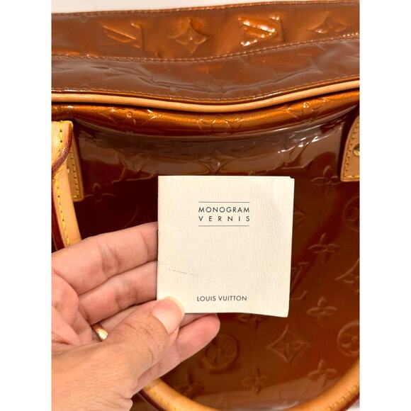 Louis Vuitton Tompkins Square Satchel Handbag Monogram Patent Leather Brown - Picture 13 of 15